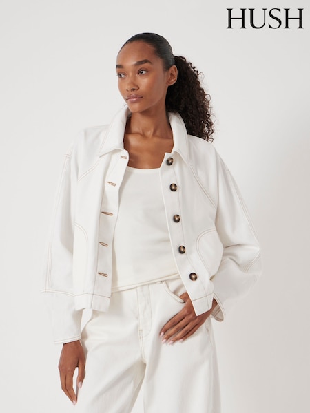 Branco - Hush Swing 100% Cotton Jacket (W88763) | R$ 1.185