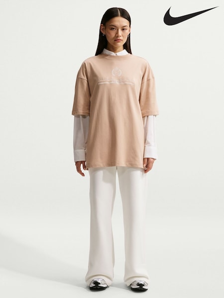Natural din in - Nike Country Club Graphic Oversized T-Shirt (W88851) | 283 LEI