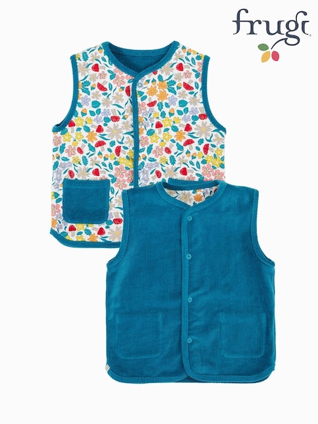 Frugi Blue Wynn Reversible Waistcoat (W88912) | ‏175 د.إ.‏ - ‏ 198‏ د.إ.