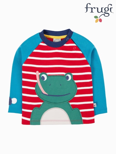 Frugi Red Alfie Raglan Top (W89017) | 99 QAR