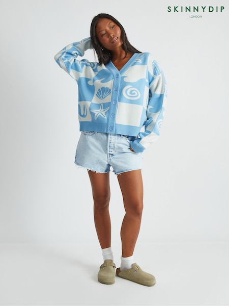 Skinnydip Blue Checked Shell Cardigan (W89043) | €48