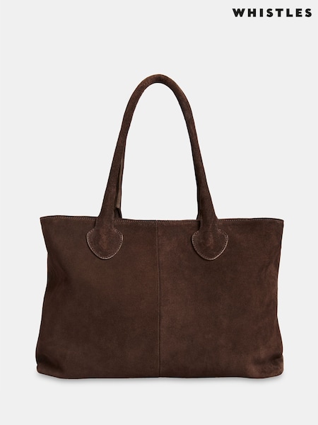 Whistles Brown Leandra Suede Tote Bag (W89146) | €264