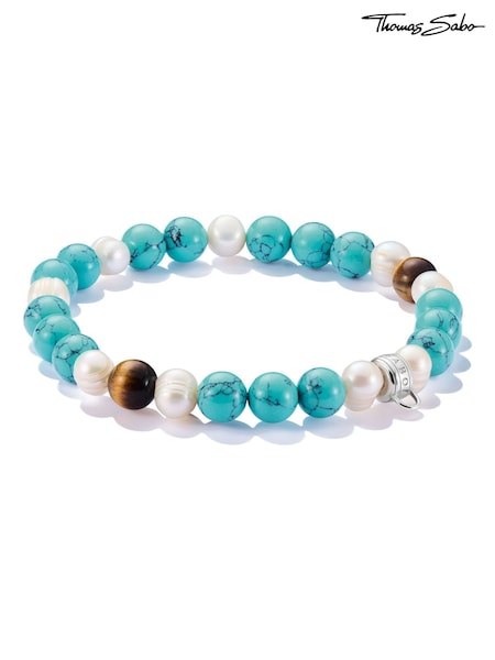 Thomas Sabo Silver Tone Beaded Bracelet (W89261) | €58