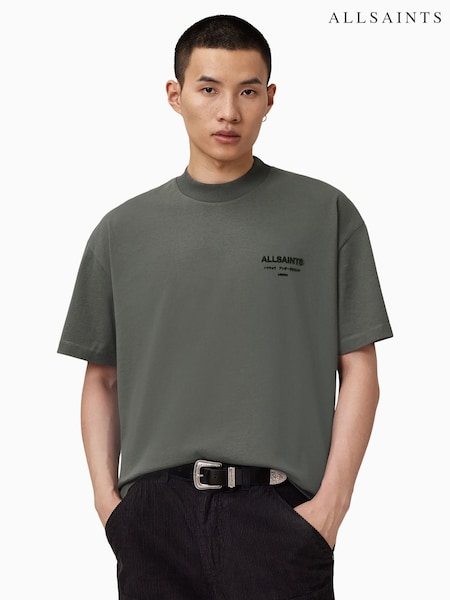 AllSaints Grey Xander Short Sleeve Crew T-Shirt (W89302) | €75