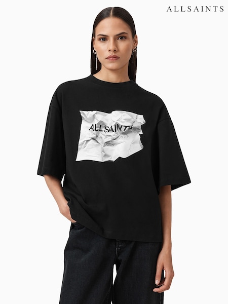AllSaints Scrunch Amelie T-Shirt (W89318) | R$ 585