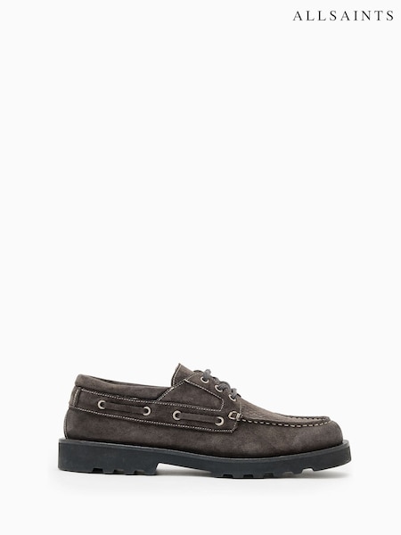 AllSaints Brown Skiff Boat Shoes (W89321) | AED1,042