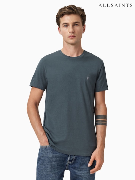 AllSaints Blue Tonic Short Sleeve Crew T-Shirt (W89339) | 173 QAR
