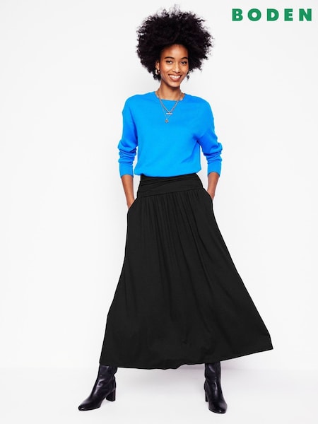 Boden Black Rosaline Jersey Skirt (W89404) | €83