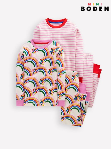 Boden Natural Snug Pyjamas 2 Pack (W89405) | €52 - €58