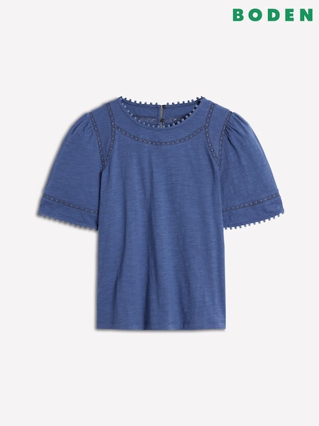 Boden Mila Lace Trim Top (W89411) | 283 LEI