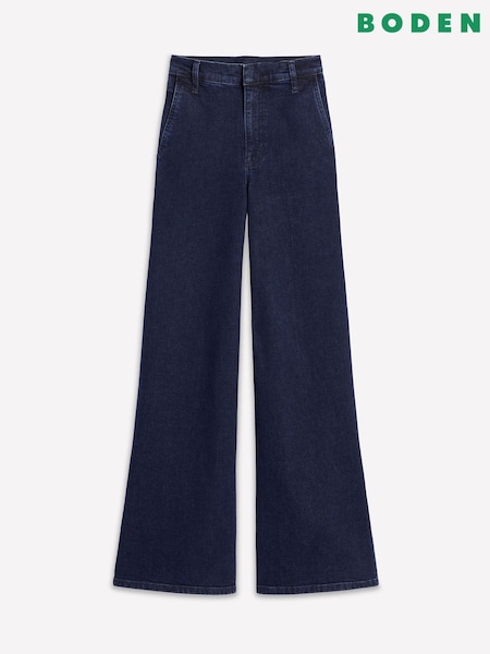 Boden Blue High Rise Clean Wide Jeans (W89414) | R$ 1.175