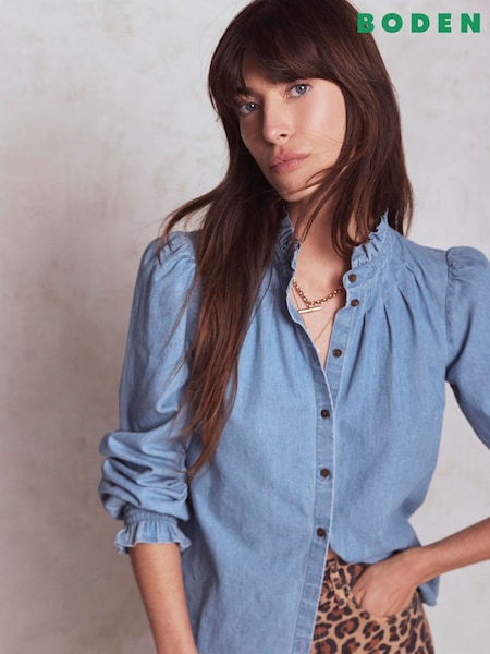Boden Lorna Denim Top (W89431) | R$ 850