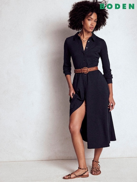 Boden Blue Marcia Jersey Shirt Dress (W89502) | €152