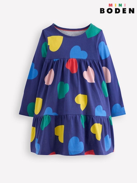 Boden Blue Ariel Long Sleeve Twirly Dress (W89529) | €29 - €35