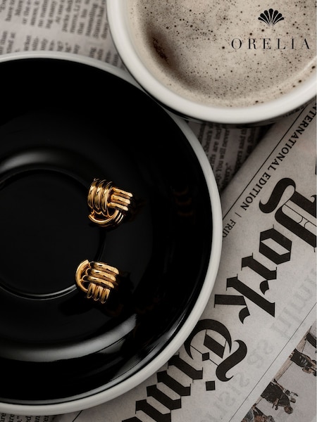Orelia London Gold Tone Interlocking Statement Stud Earrings (W89635) | €35