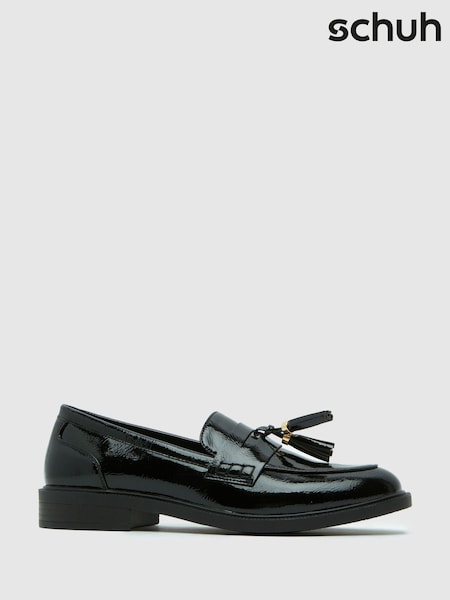 Schuh Layne Patent Tassel Black Loafers (W89673) | €40 - €44