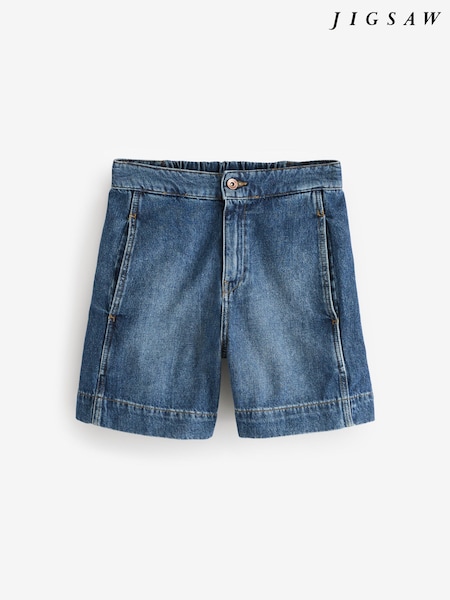 Jigsaw Blue Finton Denim Seam Detail Shorts (W89953) | €87