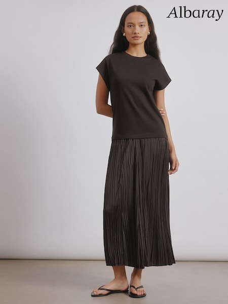 Albaray Plisse Brown Dress (W90000) | €113