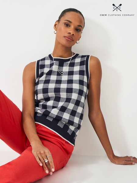 Crew Clothing Blue Knitted Vest (W90100) | R$ 445