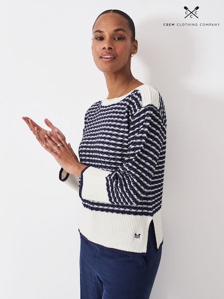 Crew Clothing Emilia Textured Stitch Cotton Jumper (W90103) | R$ 585
