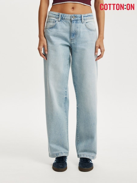 Синий - Cotton On Low Rise Straight Jeans (W90131) | €53