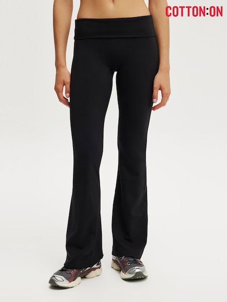 Cotton On Black Ultra Soft Roll Over Flared Trousers (W90167) | R$ 295