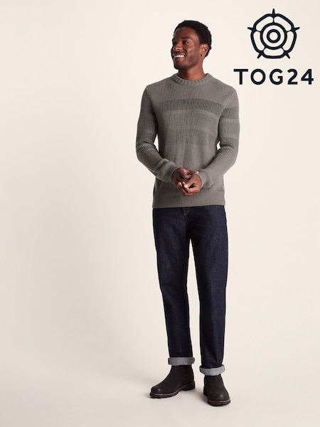 Tog 24 Green Mens Logan Knitted Jumper (W90197) | AED320