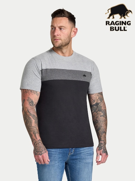 Raging Bull Cut & Sew Panel Black T-Shirt (W90290) | 42 € - 45 €