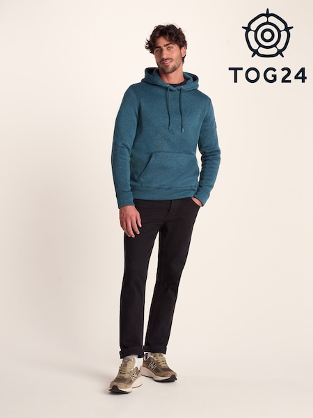 Tog 24 Blue Mens Mosby Knitlook Fleece Hoodie (W90319) | €53