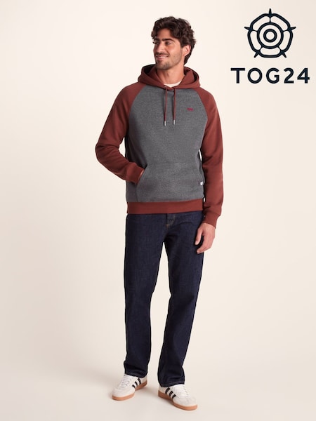 Tog 24 Red Mens Noston Raglan Hoodie (W90334) | €53