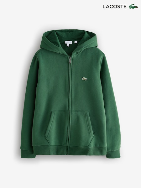 Lacoste Green Core Fleece Full-Zip Hoodie (W90341) | AED408 - AED437