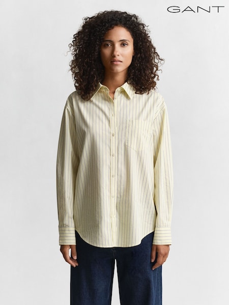 GANT Yellow Classic Poplin Stripe Shirt (W90356) | €128