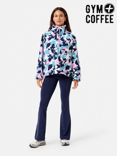 Gym + Coffee Coral Pink Snap Polar Fleece (W90400) | €92