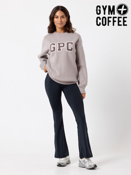 Gym + Coffee Natural Knit Crew Sweatshirt (W90406) | R$ 640