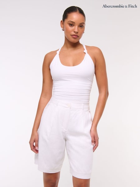 Abercrombie & Fitch Linen Blend Bermuda Shorts (W90572) | R$ 590