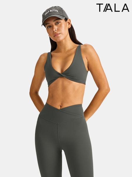 TALA Grey DayFlex Twist Front Sports Bra (W90631) | €51