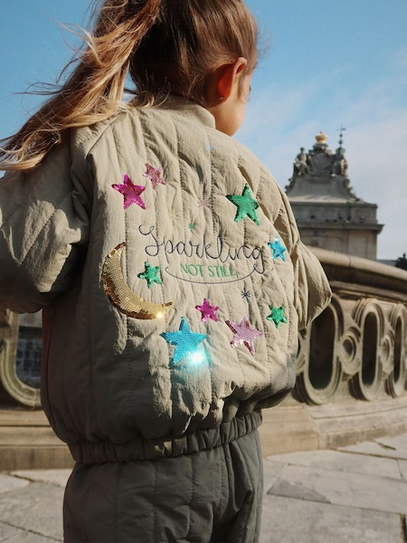 Konges Sløjd Green Juno Sequin Bomber Jacket (W90641) | €105