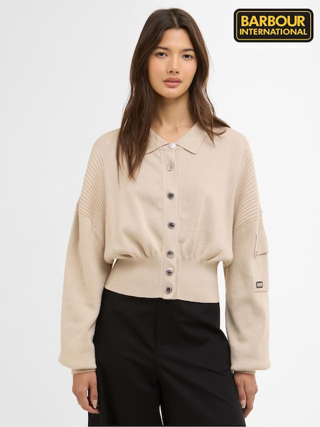 Barbour® International Natural Gigi Knitted Bomber Jacket (W90677) | €175