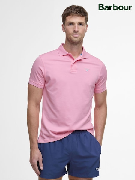 Barbour® Pink Active Tailored Polo Shirt (W90973) | 444 QAR