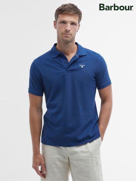 Barbour® Blue Original Sports Tailored Polo Shirt (W91336) | 370 QAR