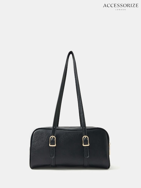 Accessorize Black Buckle Strap Bowler Bag (W91363) | €42