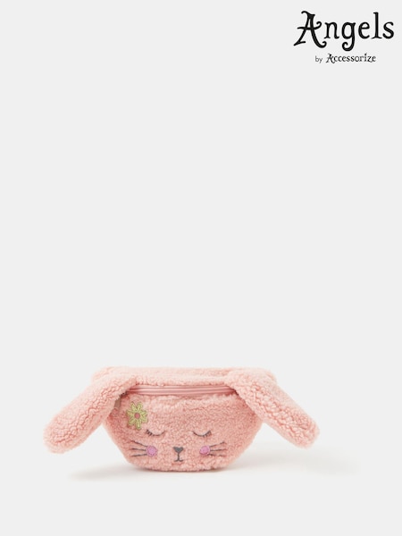 Angels By Accessorize Pink Girls Borg Bunny Belt Bag (W91375) | €17.50