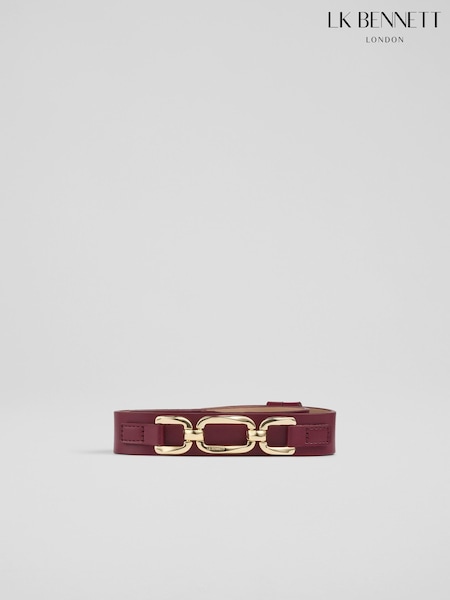 LK Bennett Red Oloid Snaffle Leather Belt (W91401) | € 154