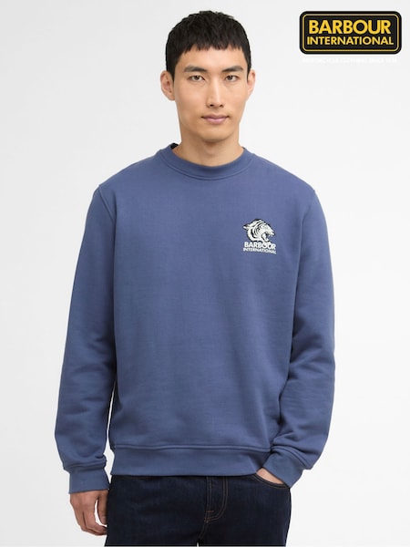 Barbour International Blue Talisman Graphic Sweatshirt (W91439) | $208