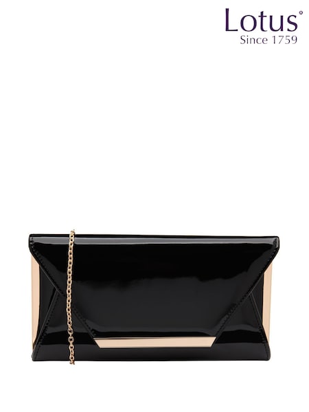 Lotus Black Dark Clutch Bag with Chain (W91476) | €69