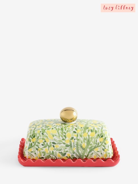 Lucy Tiffney Lemons Butter Dish (W91665) | €35