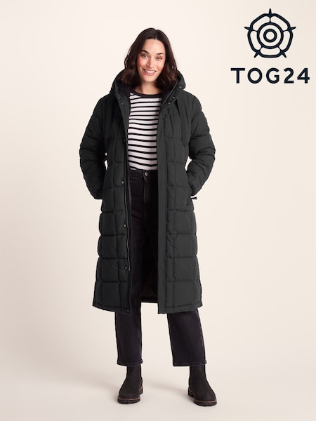 Tog 24 Black Womens Saga Heavy Padded Long Jacket (W91800) | €131