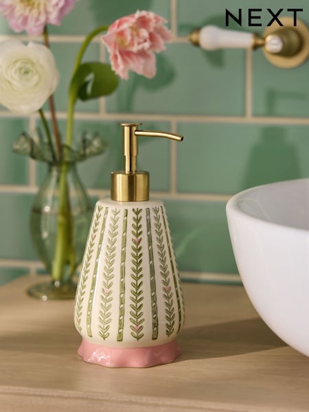 Green Pattern Frill Soap Dispenser (W91814) | €15