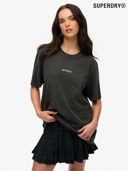 Superdry Oversized Micro Logo T-Shirt (W91847) | R$ 265
