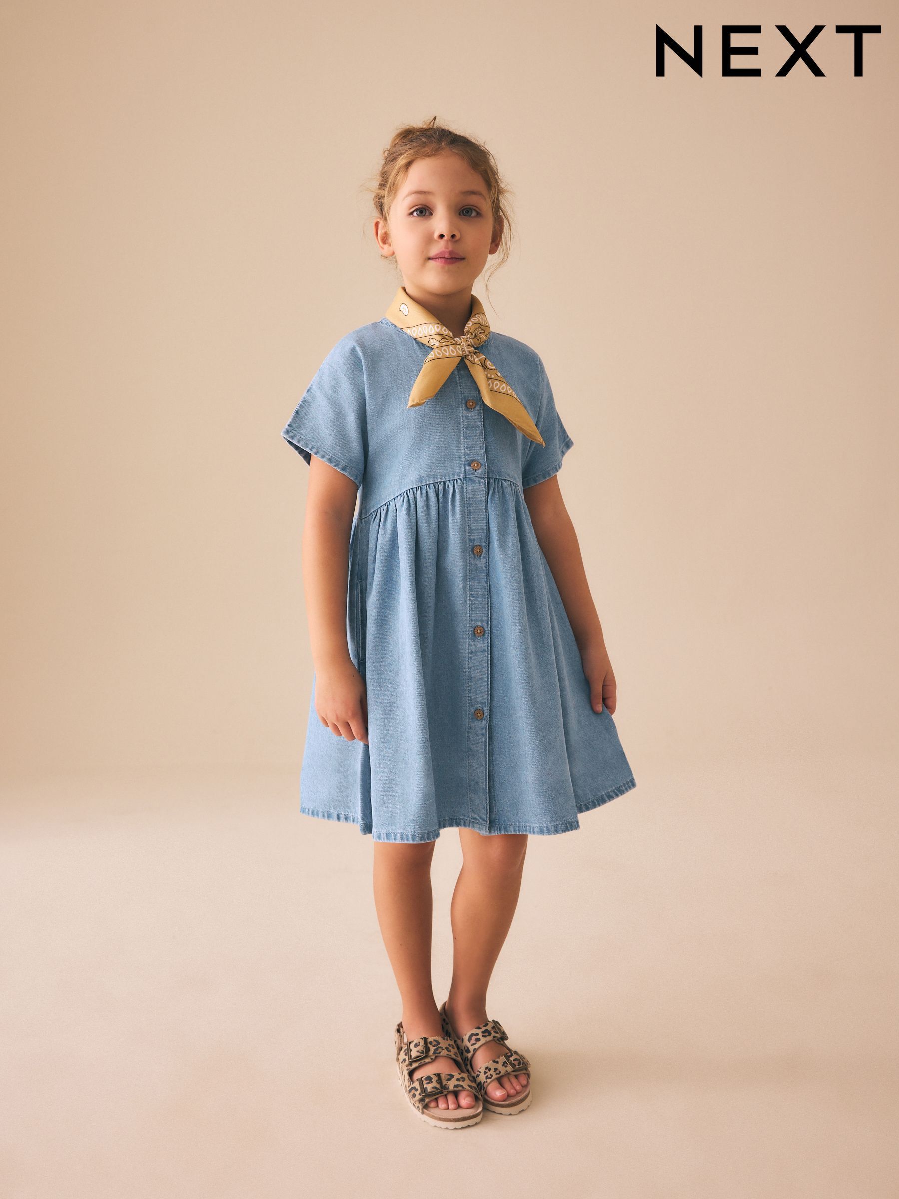 Girls Blue Denim Dresses | Next USA